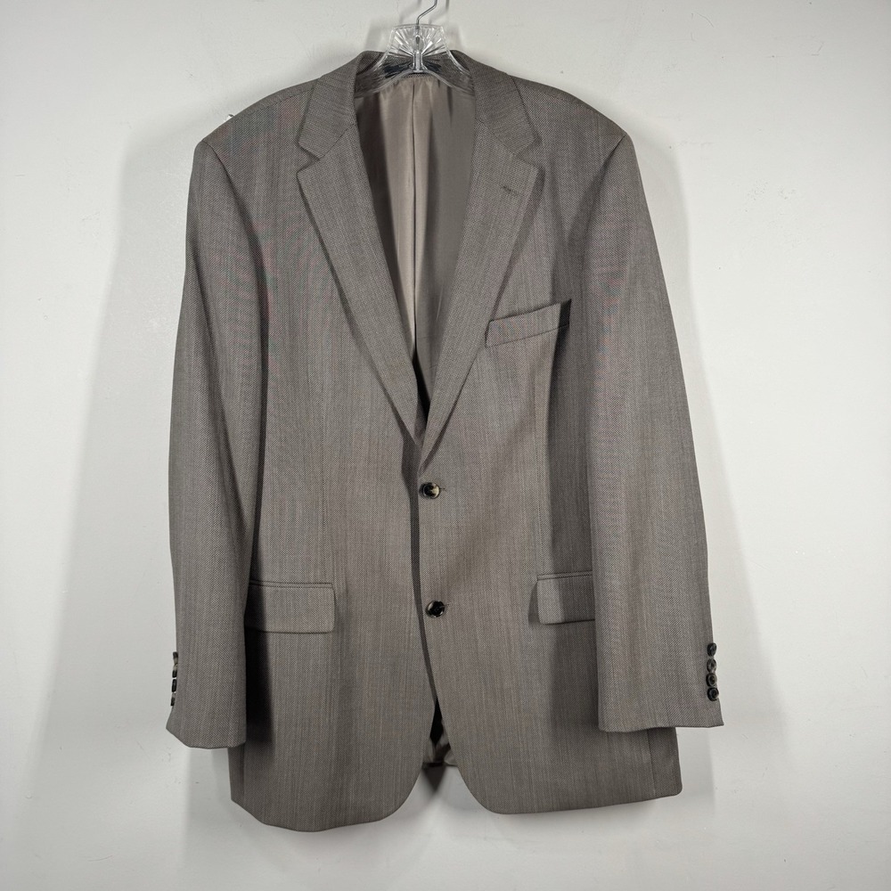 BOSS Hugo Boss Mens Sz 44L Brown Pasolini Movie Virgin Wool Blazer Suit Jacket